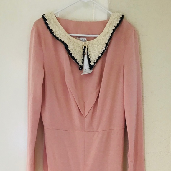 Lila Kass Powder Pink Pleated Sheath Dress - Picture 3 of 3